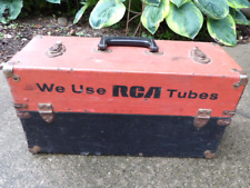 Vintage RCA Tube Caddy Case Folding Metal Shelves Trays picture