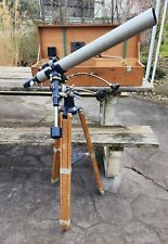 Antique Sky Chief II Deep Sky Telescope With Adjustable Base Wood Transom Tripod picture