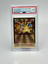 Pokémon: Charizard #4 GOLD Ultra Premium Collection Celebrations 2021 Card PSA 9 picture