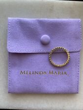 Melinda Maria Size 9 Baby Heiress Ring Eternity Band 18k Gold Plated Brass CZ’s picture