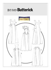 Butterick 5509 Sm-Lg Vintage Smock Full Apron Half Pockets Historical Pattern picture