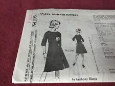 🌸  1964 SPADEA DESIGNER #N-1293 - DESIGNER ANTHONY BLOTTA - DRESS PATTERN 12 FF picture