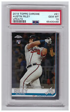 2019 Topps Chrome Update #61 AUSTIN RILEY RC Rookie Debut PSA 10 GEM MINT picture
