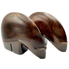 Danish Modern MCM MidCentury Style Southwest Ironwood PAIR Carved Bear Sculpture picture
