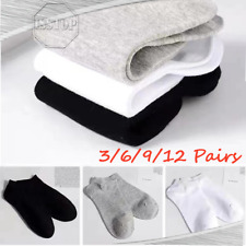 Lot 12 Pairs Mens Womens Ankle Socks Sport Cotton Crew Socks Low Cut Invisible picture