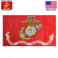U.S. MARINE CORPS 2x3' FLAG BRASS GROMMETS POLY-LG. BRIGHT LOGO-NEW LICENSED picture