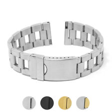 StrapsCo Stainless Steel Ladder Watch Band Bracelet Strap w/ Deployant Clasp picture