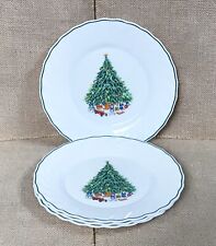 Noel Porcelle The House Of Salem 7 1/2 In Salad Plate Set Christmas Tree Holiday picture