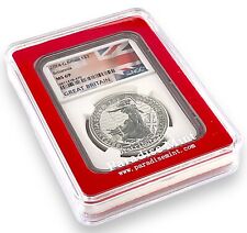 2024 Great Britain 1oz Silver Britannia Coin NGC MS69 - Flag Label w/Red Case picture