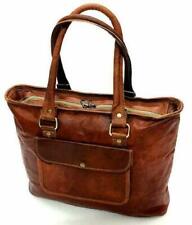 Women Vintage Real Leather Tote Shoulder Handbag Casual Purse Retro Shopper Bag picture