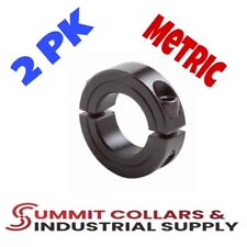 6MM Double Split 2-PC Clamp Shaft Collar Steel, Black Oxide NEW 2 PK picture