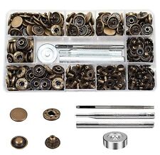 80 Sets Leather Snap Fasteners Kit BetterJonny 15mm Metal Snap Buttons Heavy Dty picture