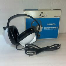 RYSTL SH-401 Stereo Headphones (White) VINTAGE w Box New Old Stock picture