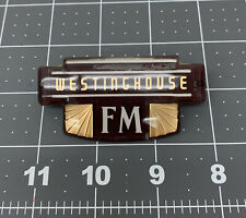 Westinghouse Badge Fits Model H-161 Vintage Tube Radio Part picture