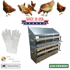 6 Hole Heavy Duty 23ga Galvanized Chicken Nesting Laying Roost Box 0300112 picture