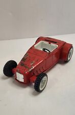 1960s NYLINT PRESSED STEEL TOY FORD, RED HOT ROD, TIN ROADSTER, MADE IN U.S.A  picture