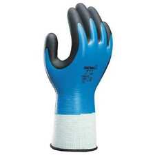 Showa 377L-08 Foam Nitrile Coated Gloves, Full Coverage, Black/Blue, L, Pr picture