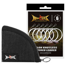 HERCULES Nylon Pre-Tied Fly Fishing Tapered Leader Line with Loop 6 Pack 7.5 FT picture