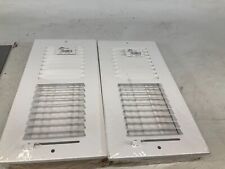 Lima SW2-10 x 04 WHT/813908 4x10 Steel 2-Way Curved Blade Register  Pair Q picture
