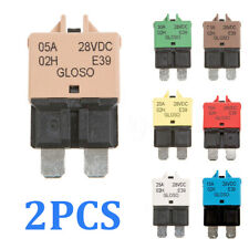 2X Fuse Circuit Breaker Manual Reset Blade Car Automotive Resetable 10/15/20/25A picture