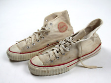 Vintage 1960s Sears Jeepers Canvas Basketball Sneakers Athletic Shoes Sz 7.5 picture