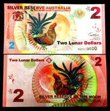 Australia 2 Lunar Dollars Silver Reserve 2017 World Paper Money UNC Currency  picture