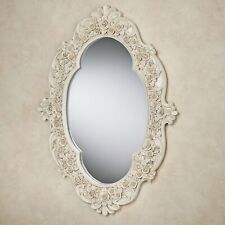 Victoria Rose Oval Wall Mirror Antique Ivory Roses Floral Flowers picture
