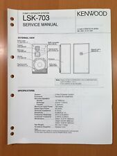 ORIGINAL SERVICE MANUAL & SCHEMATIC KENWOOD LSK-703 SPEAKER SYSTEM D507 picture