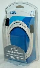NEW Cox RF-CX-6 High Performance F-Type Coaxial 6 ft Cable WHITE Torque Assist picture