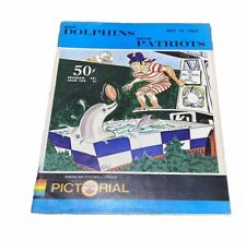 1967 DOLPHINS vs PATRIOTS football program famous”PHIL BISSELL” Pool cover picture