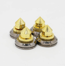 4Set HiFi Turntable Speaker Isolation Stand Spike Metal Feet Pads Gold Base Pad picture