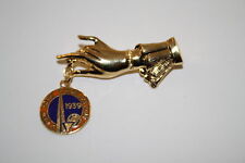 1939 New York World's Fair HAND Trylon Perisphere Metal Brooch LAPEL PIN picture