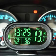 12V 2 In 1 LED Digital Car Clock Thermometer Voltmeter Dual Temperature Gauge picture