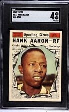 1961 Topps High #577 Hank Aaron AS All-Star Braves SGC 4 VG-EX picture