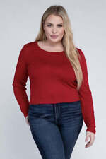Ambiance Apparel Plus Classic Ribbed Round Neck Long Sleeve picture