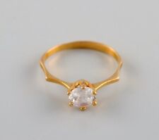 Scandinavian jeweler. Vintage ring in 21 carat gold adorned with brilliant. picture
