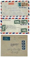 ISRAEL 1950s THREE COVERS TO US ONE EXPRESS MAIL ALL WITH SMALL CENSOR MARKINGS picture