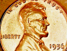 1956 American Cent Circulated Red-Brown Lincoln Wheat Penny Philadelphia Mint picture