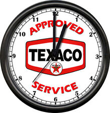 Texaco Gas Service Station Attendant Logo Pump Sign Wall Clock picture