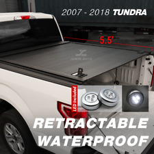 2007-2024 Tundra Tonneau Cover Aluminum Retractable Waterproof 5.5ft Bed + LED picture