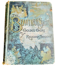 Antique 1889 Beautiful Story: Religious Thought - Illustrated Hardcover Old Book picture