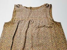 Vtg Homemade Women House Lounge Dress Pockets Floral Brown Yellow No Size  picture