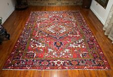 Superb Antique Heriz Hand-knotted Exquisite Rug 6’ 11” x 9’ 4” (INV438) 7x9 picture