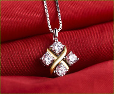 1.20Ct Round Cut VVS1/D Diamond Cluster Pendant 14K Yellow Gold Over Free Chain picture