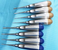 GERMAN 8 PC STRAIGHT DENTAL SURGERY EXTRACTING LUXATING APICAL ROOT TIP ELEVATOR picture