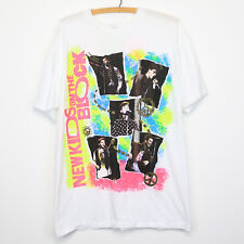 Vintage New Kids On The Block 1989 White Short Sleeve T-shirt Print Front E28222 picture