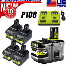 12Ah For RYOBI 18V P108 18Volt High Capacity Lithium-ion Battery P105 NEW Brand picture