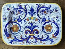 Signed Fratelli Mari Deruta Ricco Large Serving Platter Handmade Italy- 20