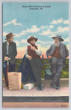 Amish Men Homeward Bound Lancaster Pennsylvania PA Postcard picture