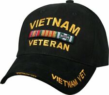 Black Vietnam Veteran Deluxe Low Profile Baseball Hat Cap PREMIUM QUALITY picture